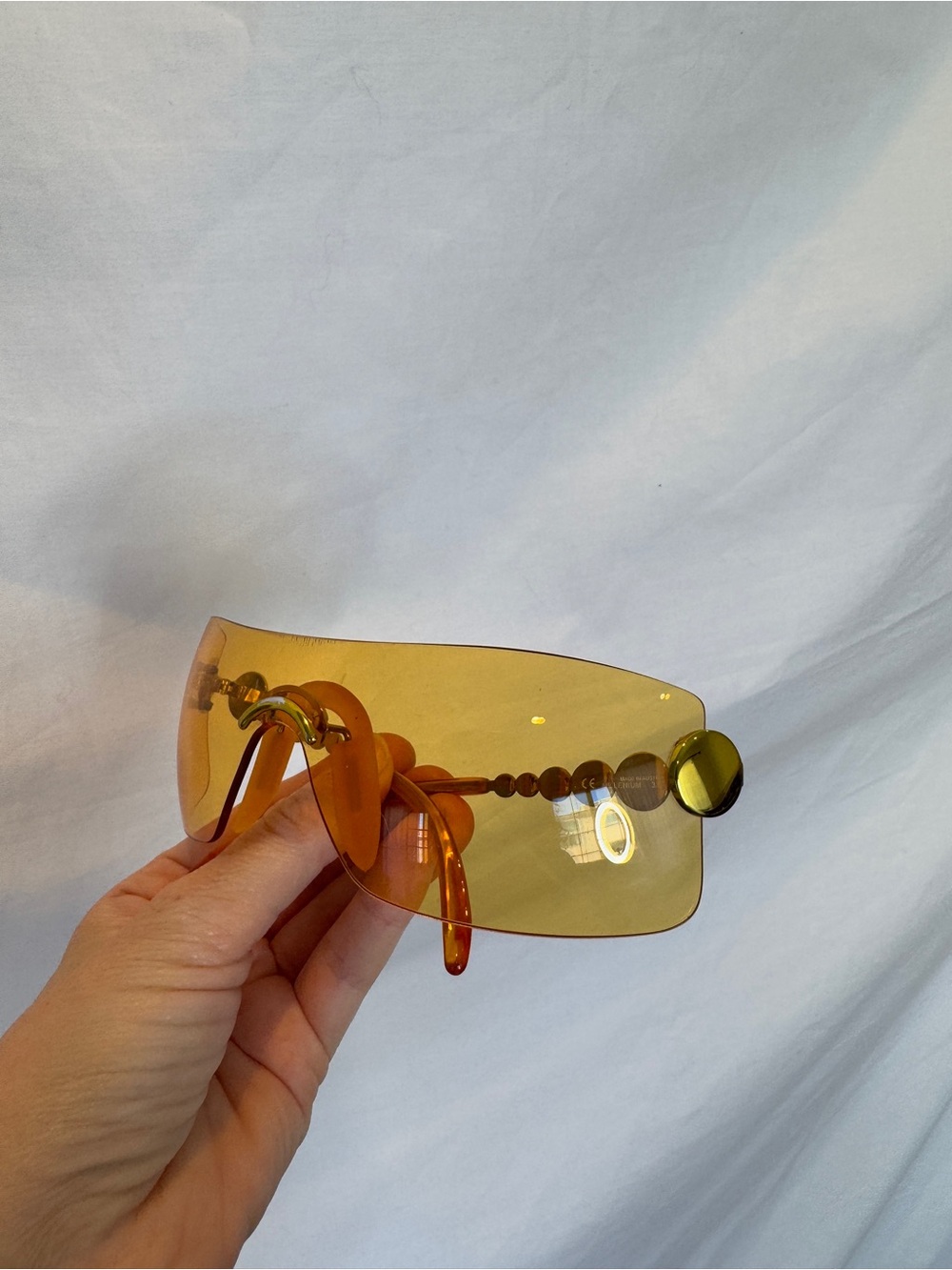 Dior John Galliano Vintage Y2K Amber Millenium Gold Circle Sunglasses - Picture 3 of 16